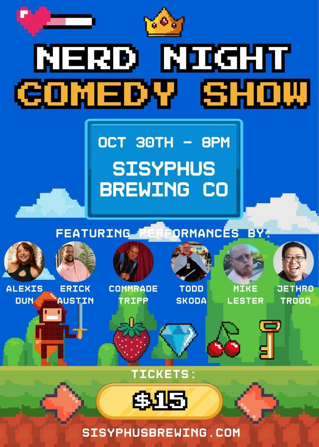 Nerd Night Comedy Show Tickets Sisyphus Brewing 