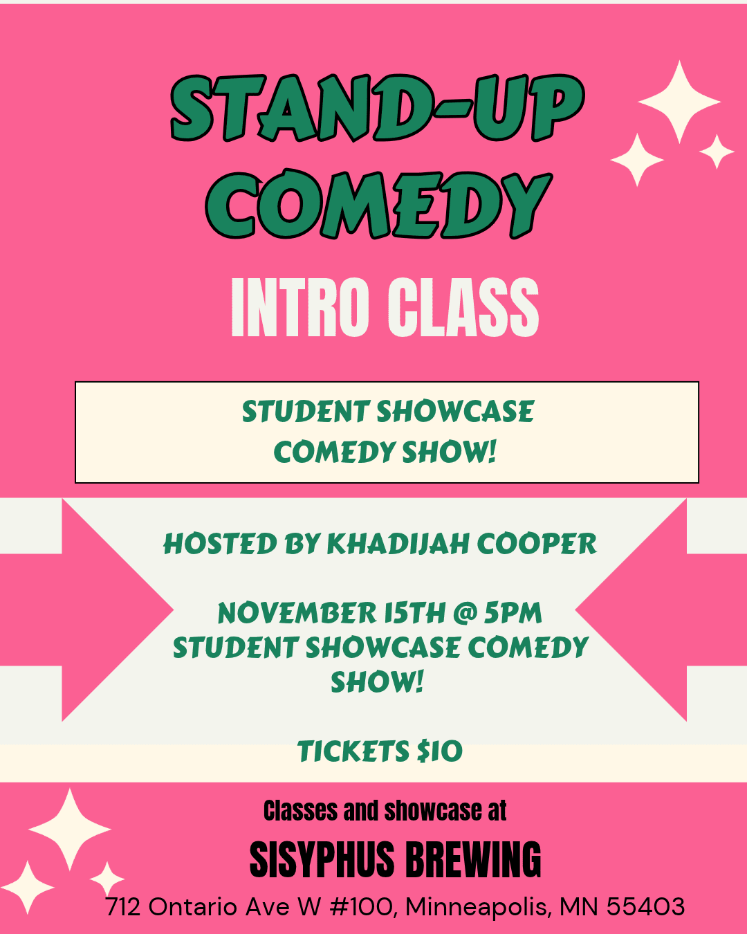 Stand-Up Class Showcase Class Sisyphus Brewing 