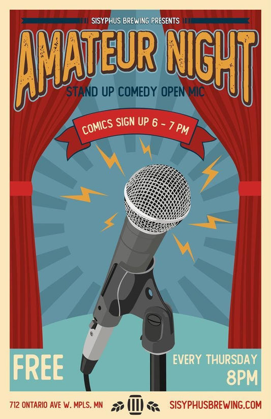 Stand Up Comedy Open Mic Comedy Ticket Sisyphus Brewing 